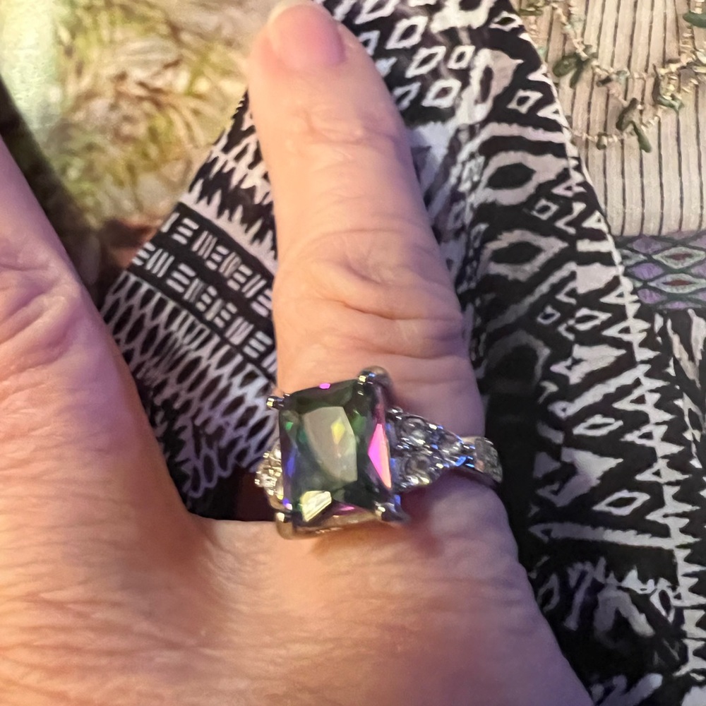 Rainbow Topaz Ring - image 6